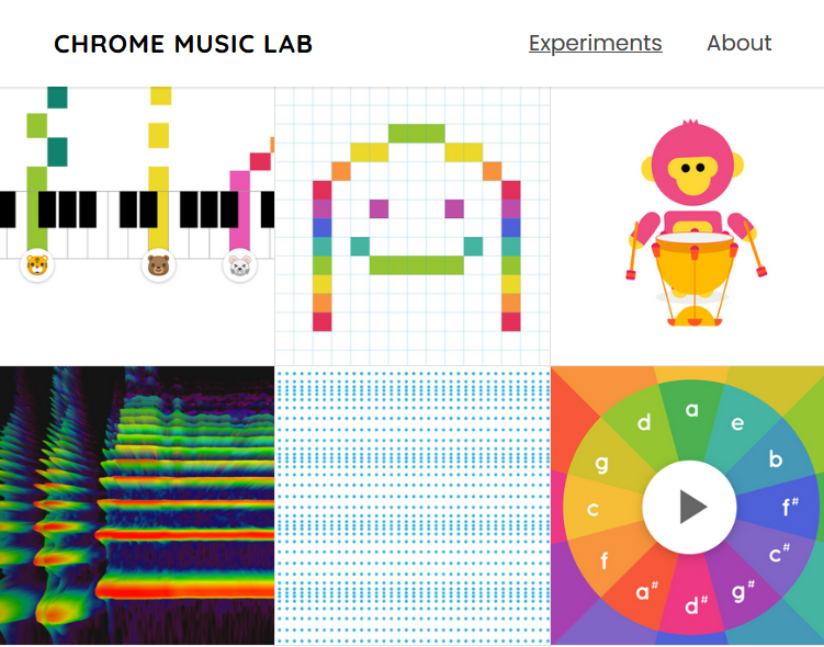 Chrome Music Lab　画面